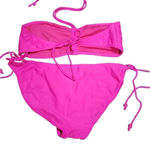 OP Bright Pink 2-pc Bandeau Bikini Set XLARGE - Picture 6 of 16